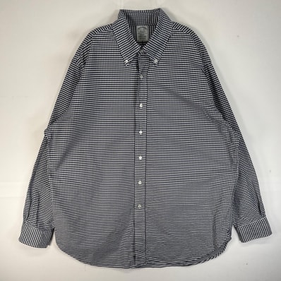 古着 ブルックスブラザーズ Brooks Brothers 長袖シャツ MAKERS USA製 REGENT XL ネイビー系 チェック メンズ