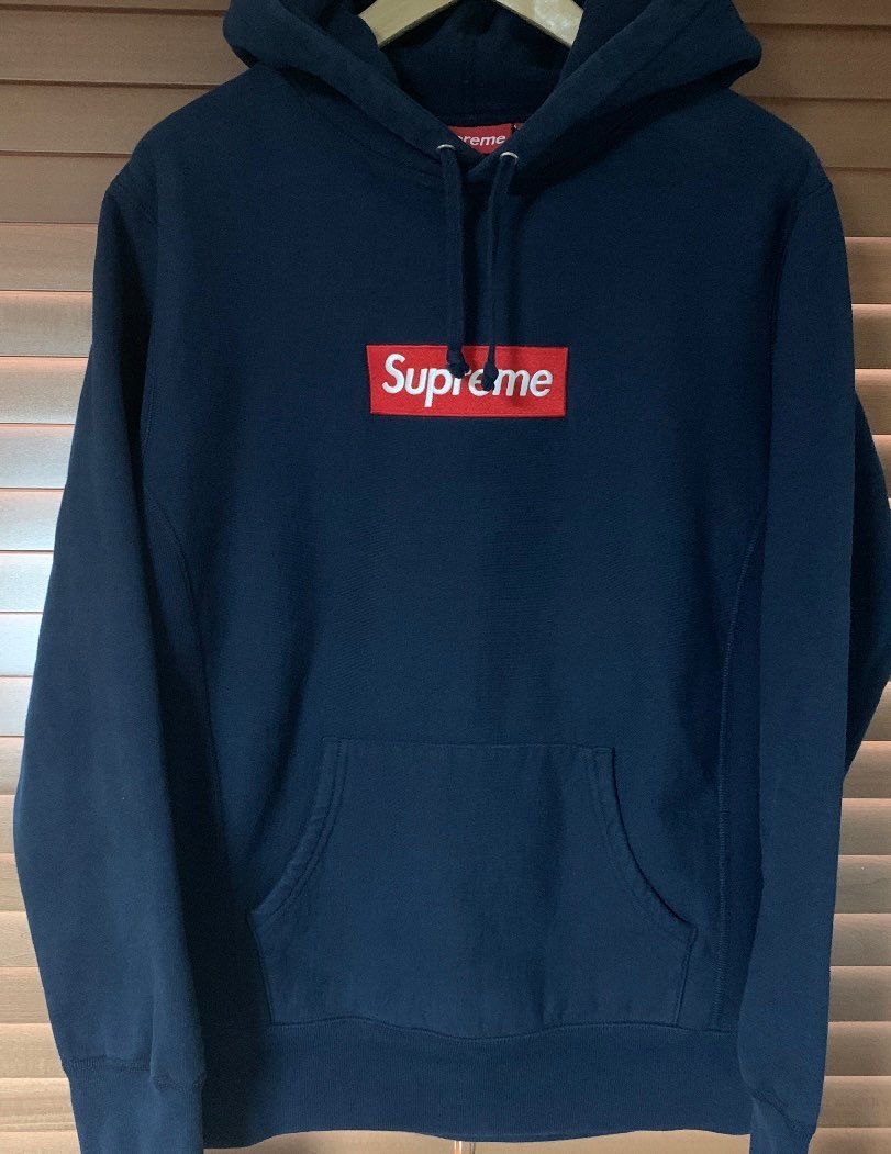 Supreme Box Logo Hooded Sweatshirt "Navy" (16FW)