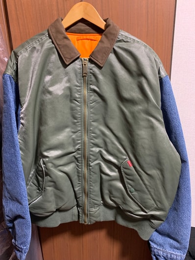 Supreme Denim Sleeve Ma-1 "Olive"