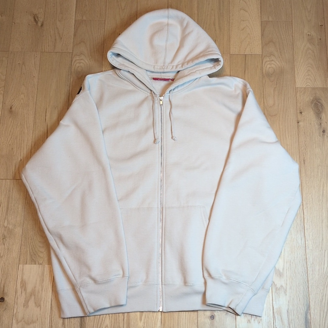 Supreme x Thrasher Zip Up Hooded Sweatshirt "Stone"