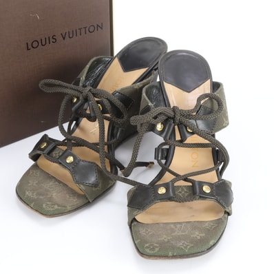 ルイヴィトン モノグラム ミニレースアップ 36サンダル
