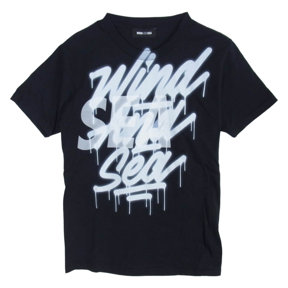 WIND AND SEA ウィンダンシー Ｔシャツ WDS-ITLIV-02 IT'S A LIVING WDS (SEA) TEE 半袖 Tシャツ ブラック系 S【美品】【中古】