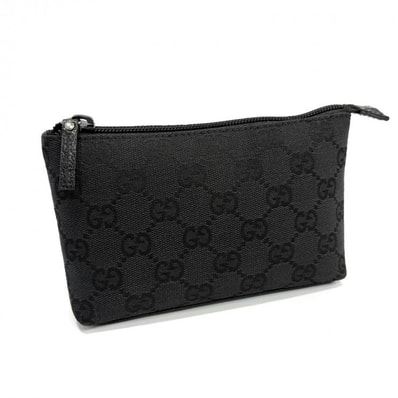 グッチ GUCCI ポーチ GGキャンバス ブラック 115237.002058 キャンバス レザー 【鑑定済み】正規品