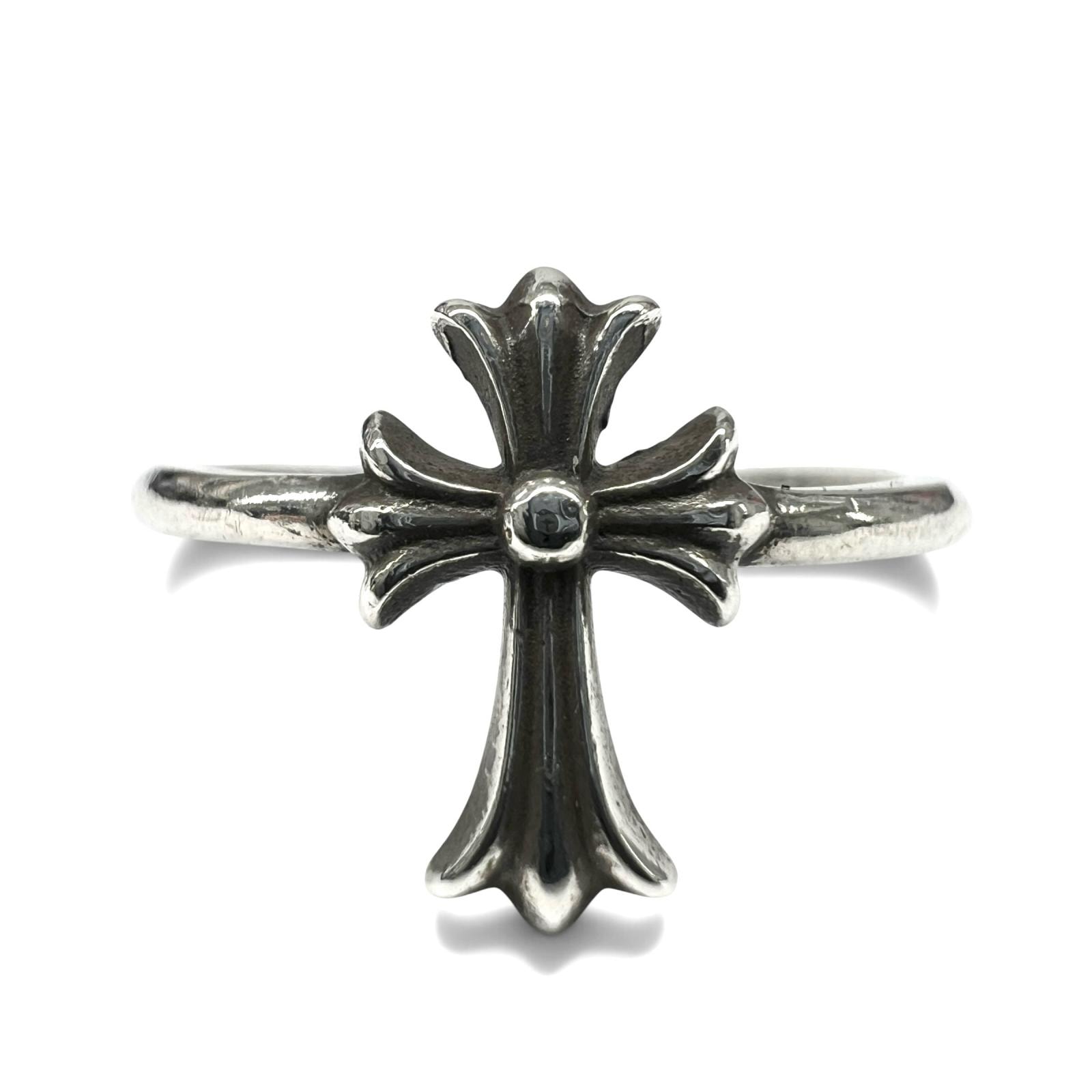 CHROME HEARTS 美品 クロムハーツ BBBLGM CH CROSS バブルガム CHクロス リング インボイス・袋付属 指輪 シルバー 14号 クロス ピンキーリング アクセサリー ABランク 中古 鑑定済 クロムリング