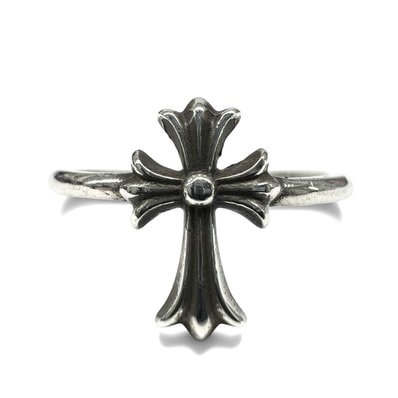 CHROME HEARTS 美品 クロムハーツ BBBLGM CH CROSS バブルガム CHクロス リング インボイス・袋付属 指輪 シルバー 14号 クロス ピンキーリング アクセサリー ABランク 中古 鑑定済 クロムリング