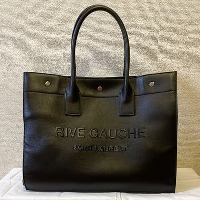 SAINT LAURENT Rive Gauche Small Tote Bag In Smooth Leather "Black"