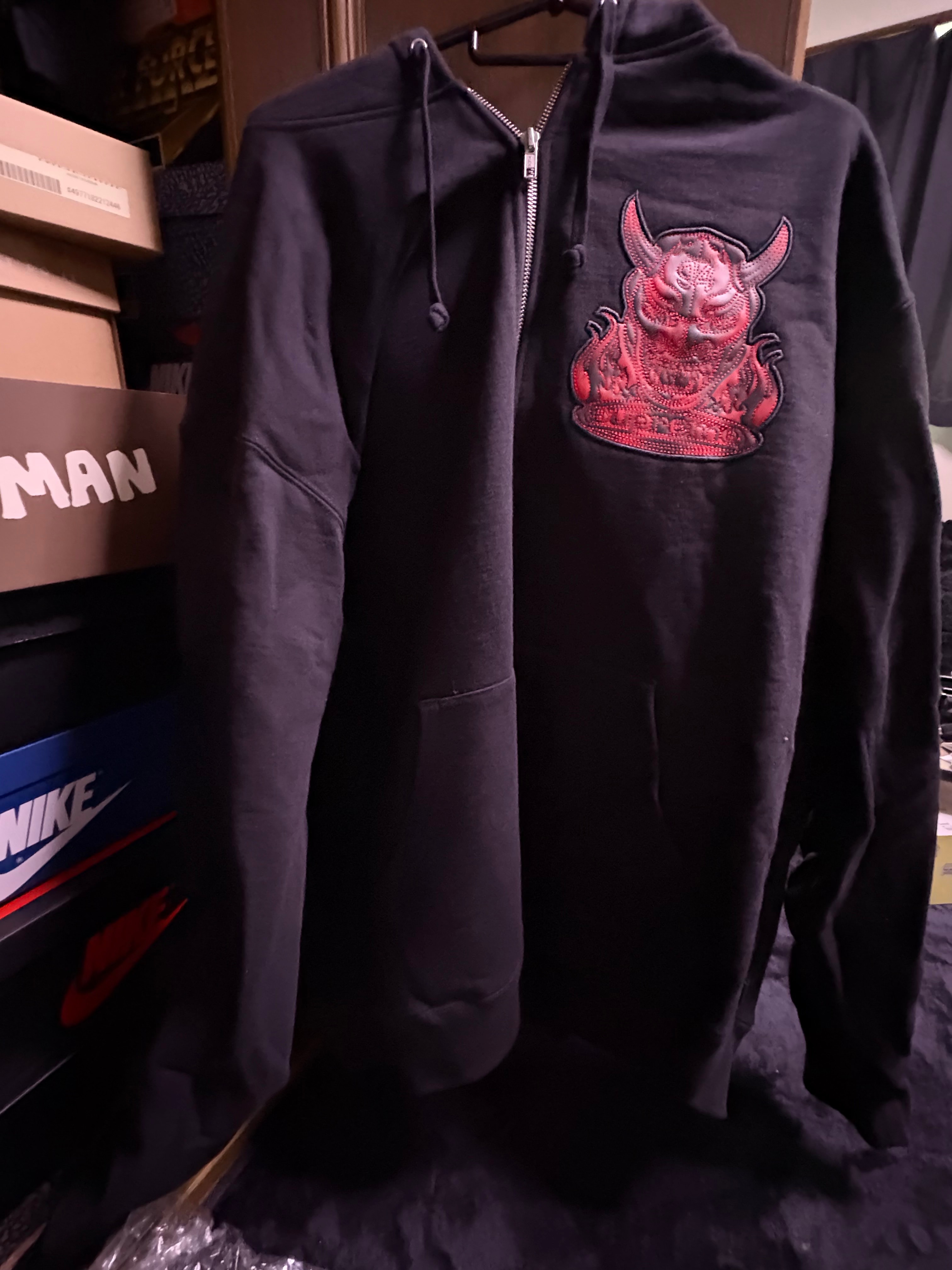 Supreme Demon Zip Up Hooded Sweatshirt "Black"