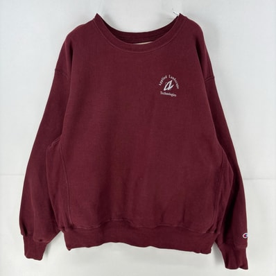 古着 チャンピオン Champion スウェット プレミアムリバースウィーブ クルーネック トレーナー XL レッド系 バックプリント メンズ