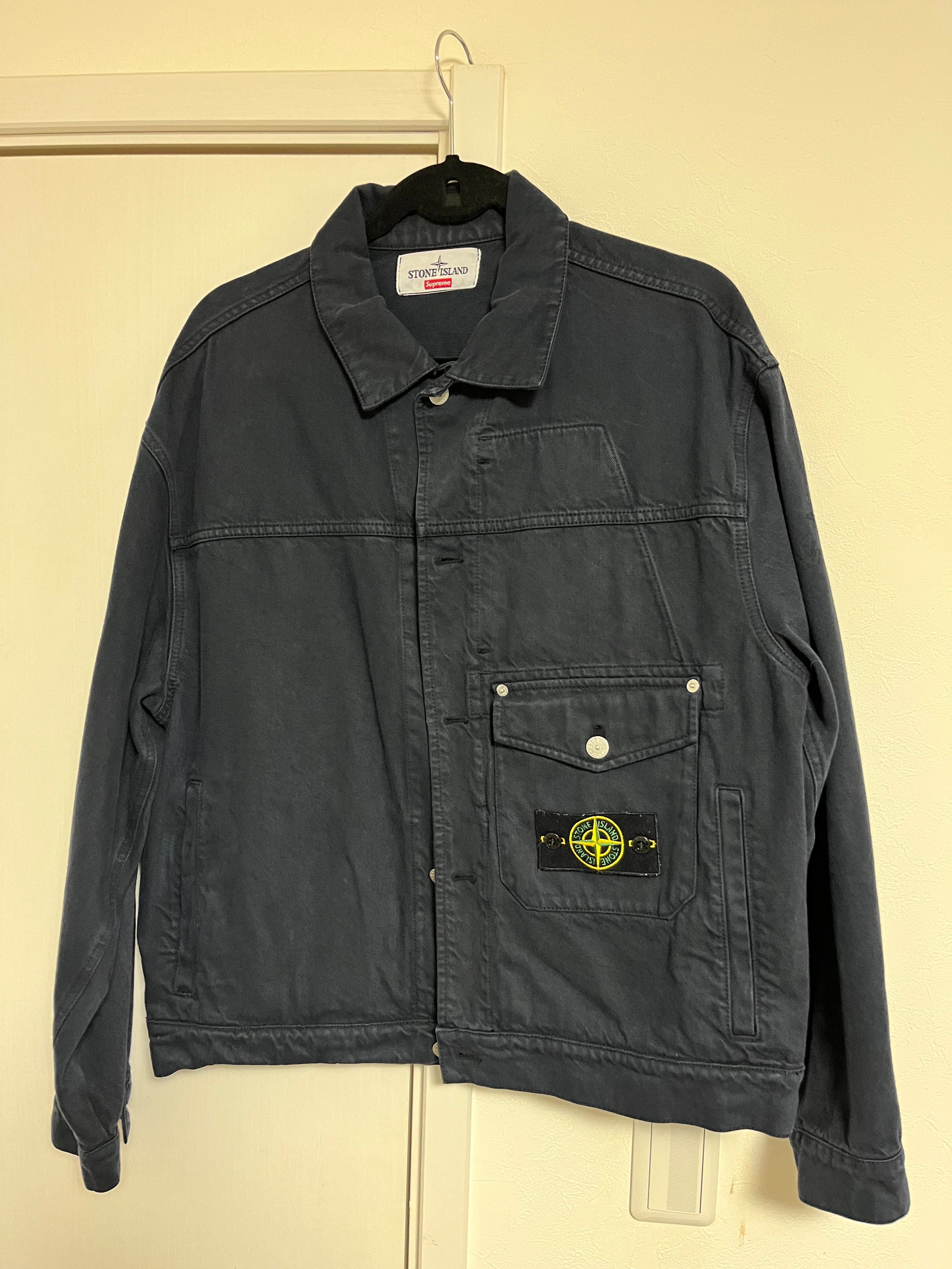 Supreme / Stone Island Denim Trucker Jacket "Navy"