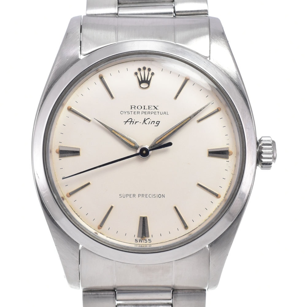 ロレックス ROLEX 5504 ヴィンテージ オイスターパーペチュアル ビッグエアキング Cal.1530 シルバー 自動巻き メンズ 腕時計 I#147713
