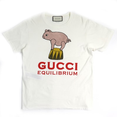 GUCCI Equilibrium Short Sleeve T-Shirt "Off White"