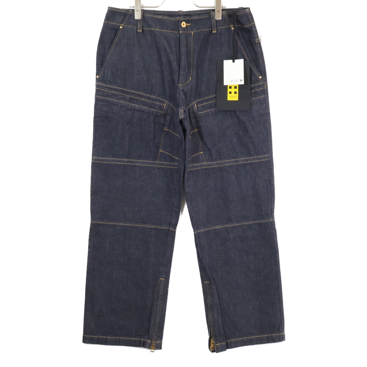 モンクレール GENIUS 3 ジーニアス3 x MERCEDES-BENZ BY NIGO【新品同様/24年製】K14012A00002 PANTALONE ロゴ刺繍 ジップフライ デニムパンツ 48