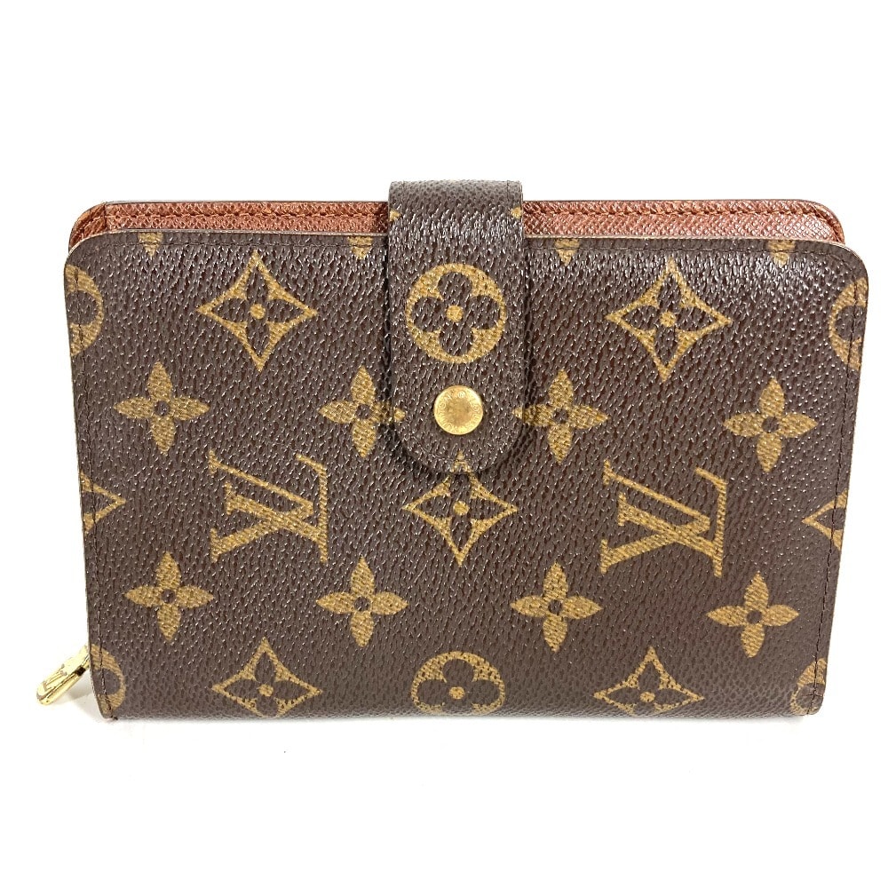 ルイヴィトン LOUIS VUITTON ポルトパピエジップ M61207 モノグラム コンパクトウォレット 2つ折り財布 モノグラムキャンバス ブラウン