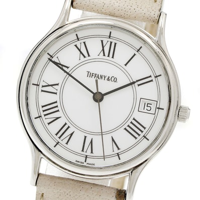 ティファニー クラシック ラウンド デイト クォーツ メンズ 【中古】