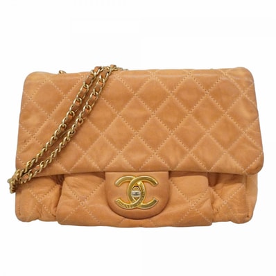 ★最終価格【6cd5430-k】シャネル ショルダーバッグ マトラッセ チェーンショルダー レザー サーモンピンク ゴールド金具【中古】レディース