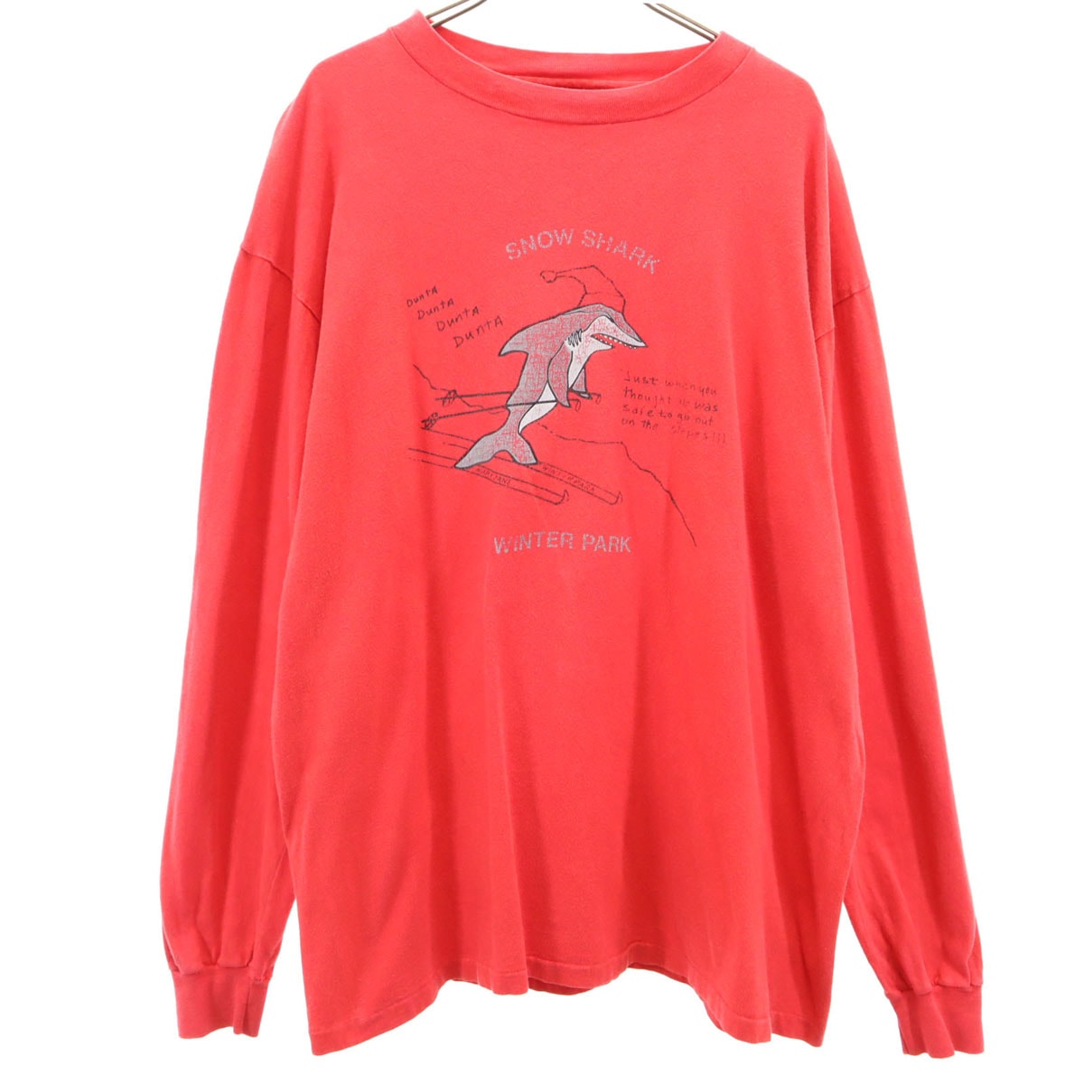 Hanes ヘインズ 80s 90s BEEFY-T USA製 オールド 長袖 Tシャツ XL レッド系 ロンT
