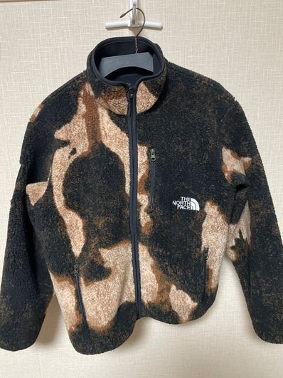 Supreme x The North Face Bleached Denim Print Fleece Jacket "Black"