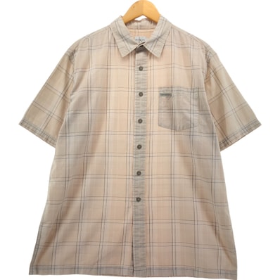 古着 カルバンクライン Calvin klein JEANS 半袖 コットン チェックシャツ メンズL相当/eaa554504