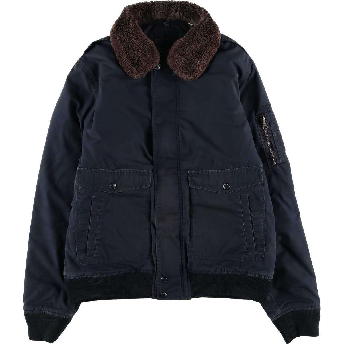 古着 民間品 ショット SCHOTT TYPE-U 中綿入り ミリタリー フライトジャケット メンズXXL相当/eaa495276