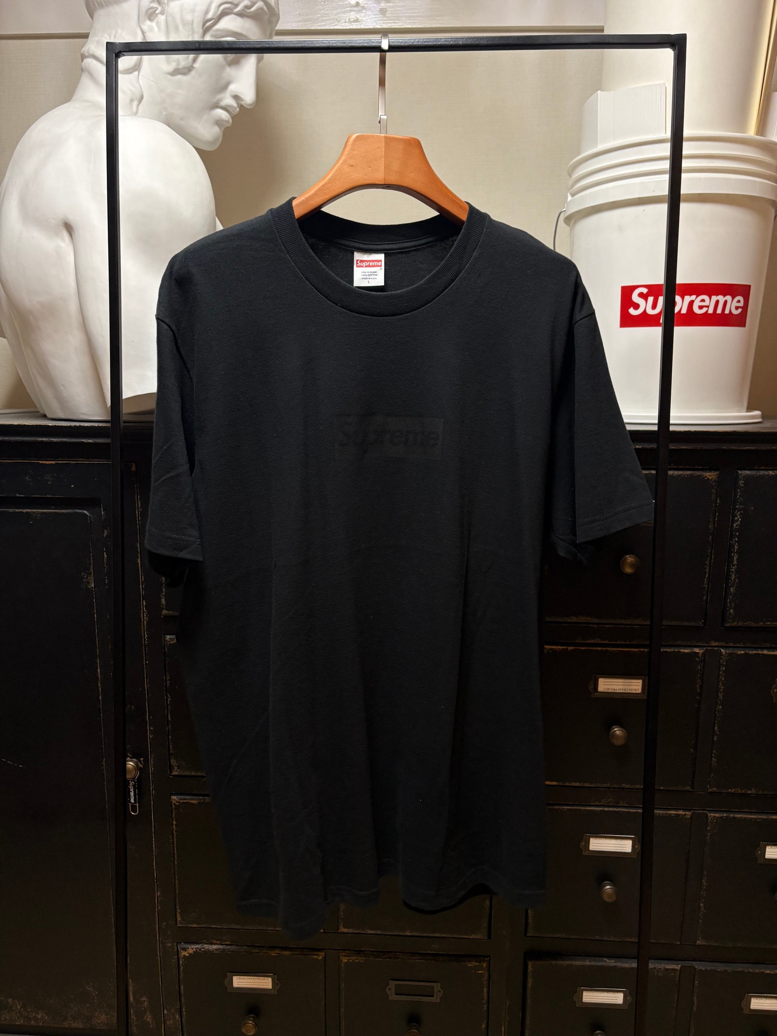 Supreme Tonal Box Logo Tee "Black"