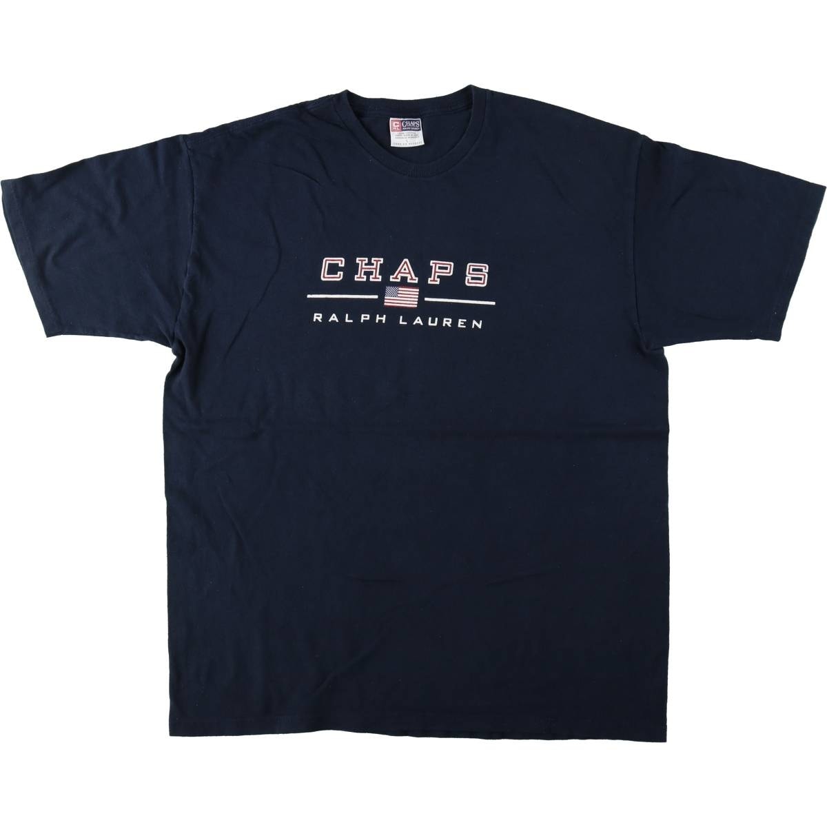 古着 ラルフローレン Ralph Lauren CHAPS チャップス 星条旗柄 半袖 ロゴTシャツ メンズL相当/eaa658620
