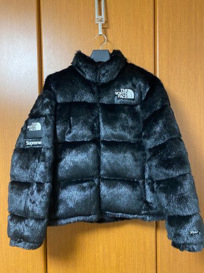 Supreme x The North Face Faux Fur Nuptse Jacket "Black"