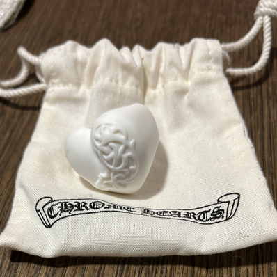 Chrome Hearts Rubber Heart Silicon Ring "White"