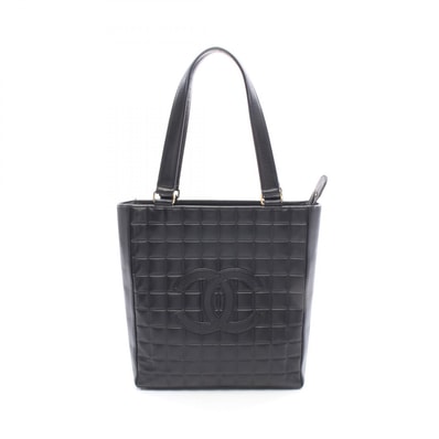 シャネル CHANEL チョコバー トートバッグ バッグ ラムスキン(羊革) レディース ブラック系 A17443 【中古】