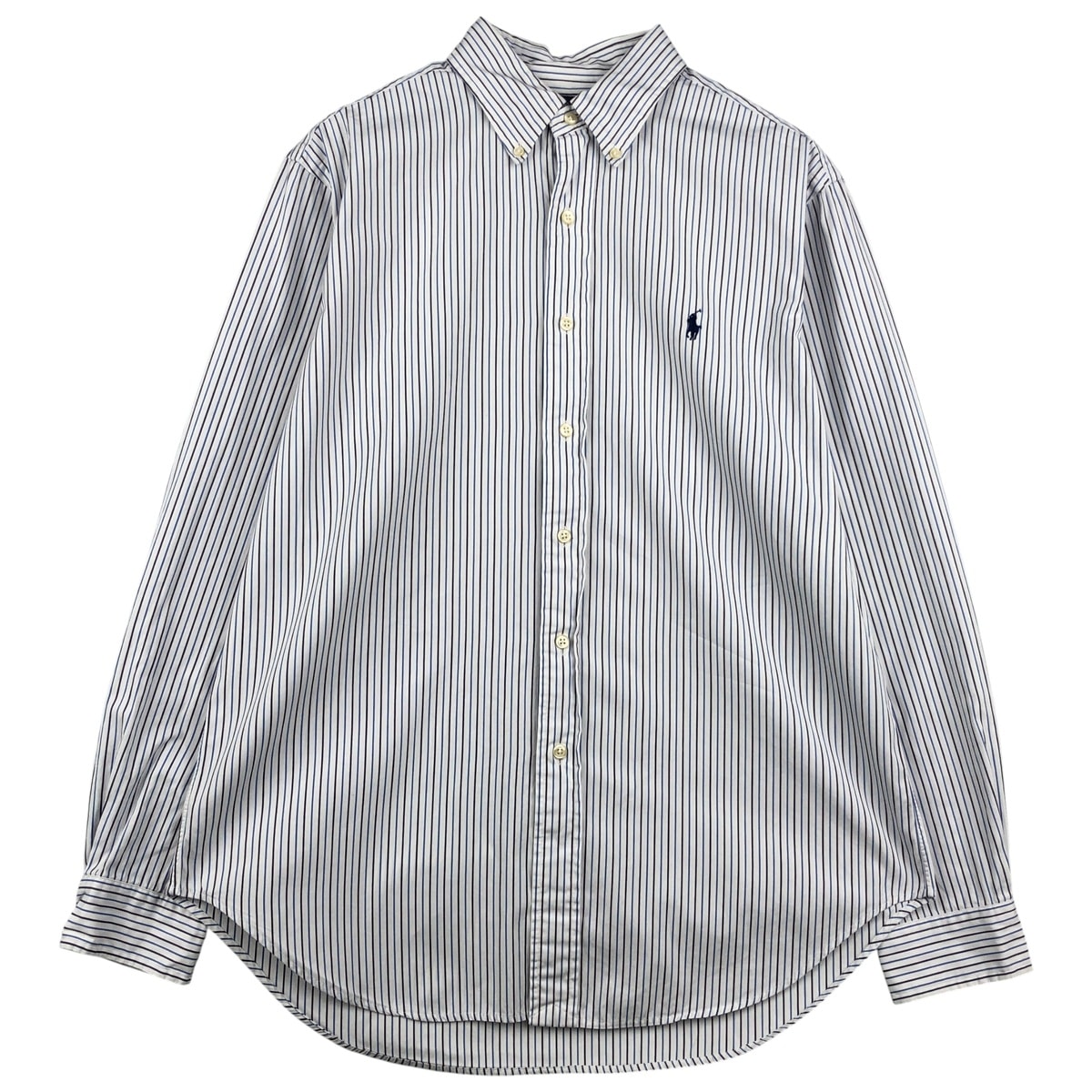 古着 ラルフローレン Ralph Lauren CLASSIC FIT 長袖 ボタンダウンストライプシャツ メンズL相当/eaa458790