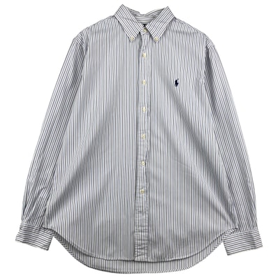 古着 ラルフローレン Ralph Lauren CLASSIC FIT 長袖 ボタンダウンストライプシャツ メンズL相当/eaa458790