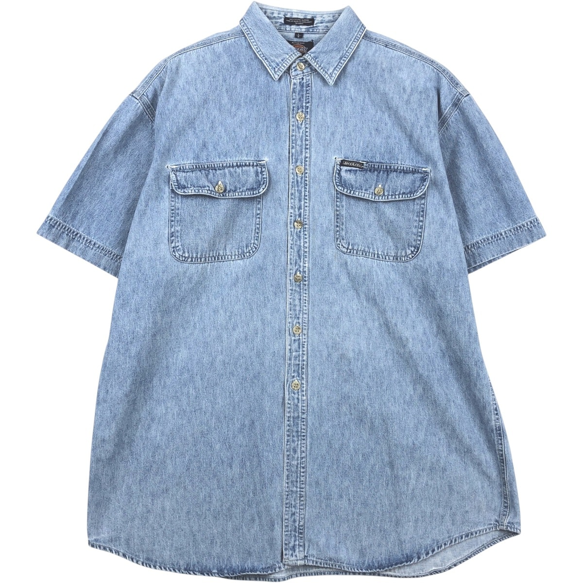 古着 ディッキーズ Dickies 半袖 デニムシャツ メンズL相当/eaa645336