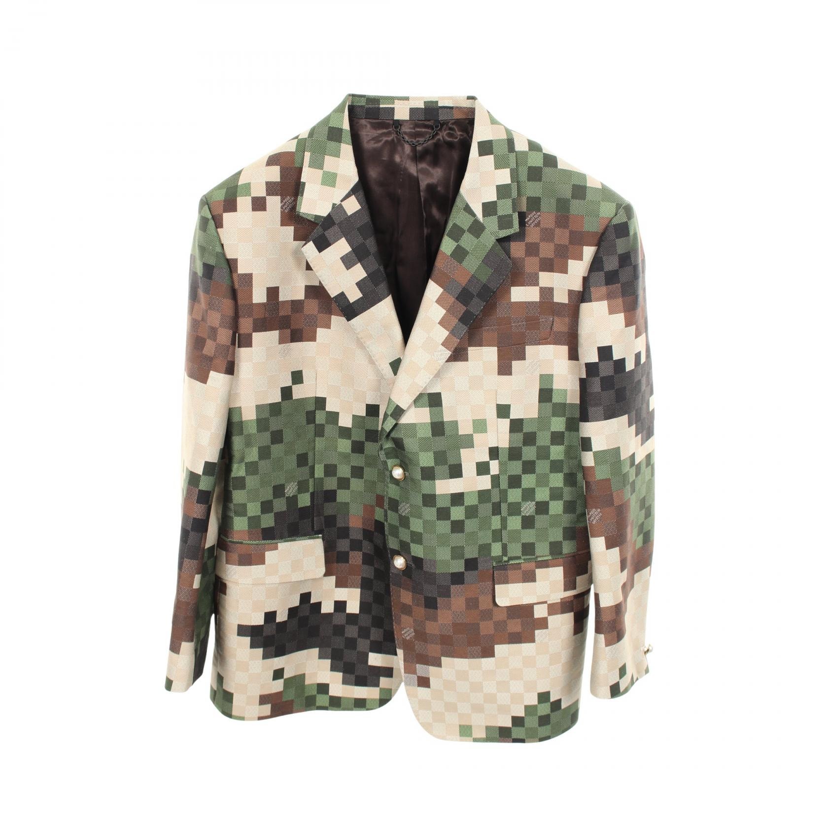 ルイ・ヴィトン LOUIS VUITTON ダモフラージュ テーラードジャケット 衣料品 アウター コットン ベージュ メンズ ベージュ系 / カーキ系 / マルチカラー 【中古】