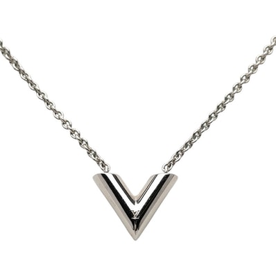 ルイ ヴィトン エセンシャルV チェーン ペンダント ネックレス M63197 シルバー メタル レディース LOUIS VUITTON 【中古】