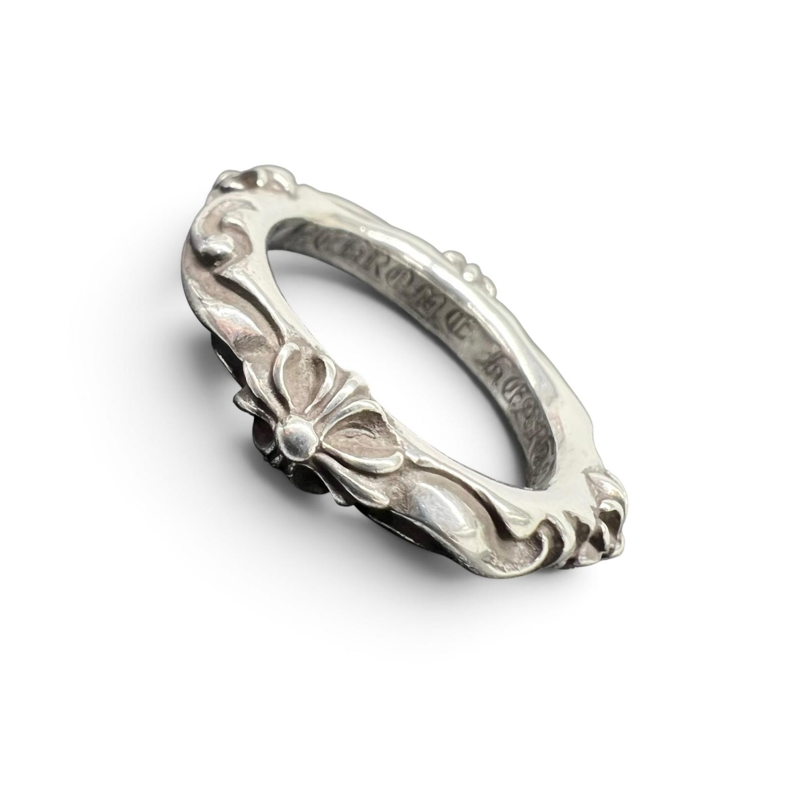 CHROME HEARTS 美品 クロムハーツ SBT BAND SBT バンド リング 指輪 21号 インボイス・袋付属 2356-304-4500-9110 クロス ジュエリー アクセサリー クロム ABランク 中古 鑑定済 クロムリング
