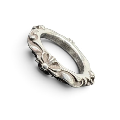 CHROME HEARTS 美品 クロムハーツ SBT BAND SBT バンド リング 指輪 21号 インボイス・袋付属 2356-304-4500-9110 クロス ジュエリー アクセサリー クロム ABランク 中古 鑑定済 クロムリング