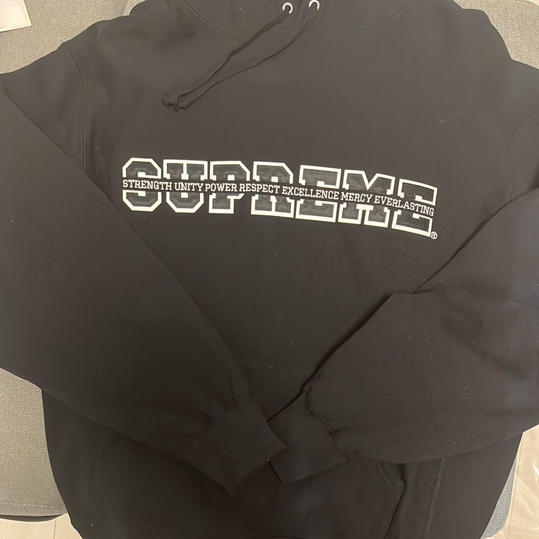 Supreme Collegiate Acronym Hooded Sweatshirt "Black"