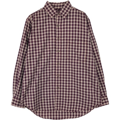 古着 90年代 エルエルビーン L.L.Bean 長袖 コットンチェックシャツ USA製 メンズM相当 ヴィンテージ/eaa652143