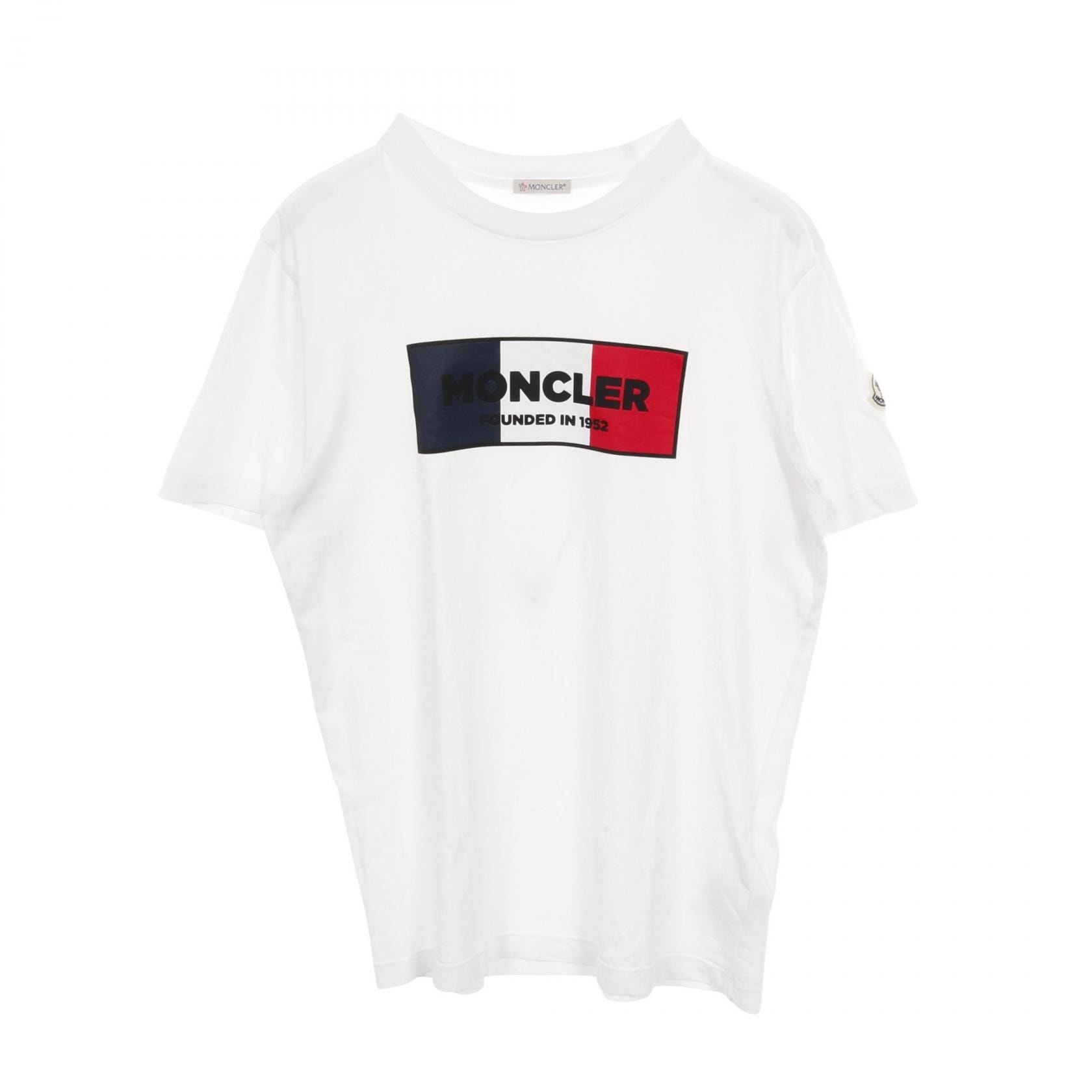 モンクレール MONCLER カットソー 衣料品 トップス コットン レディース レッド系 【中古】 MONCLER - モンクレール MONCLER カットソー 衣料品 トップス コットン