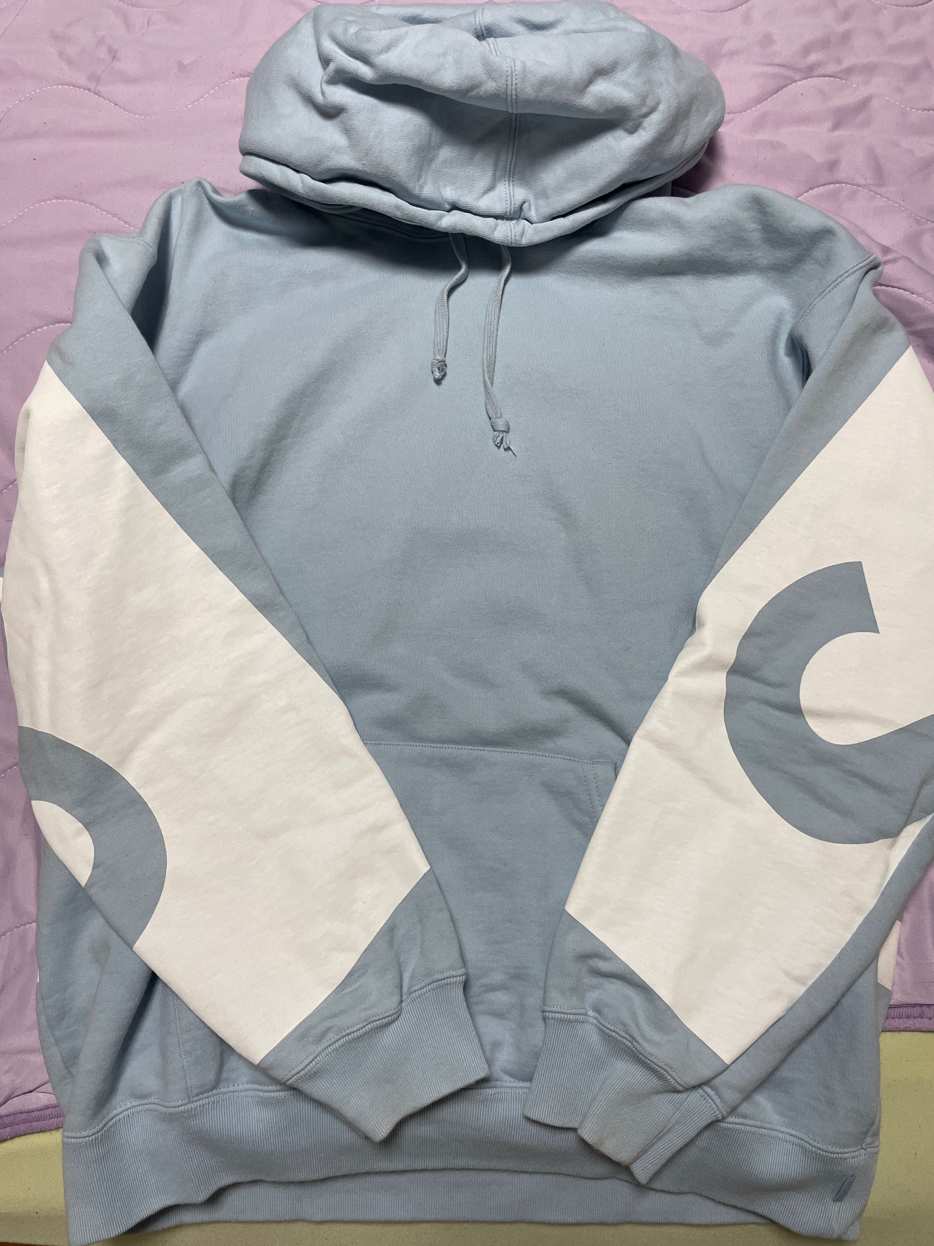 Supreme Big Logo Hooded Sweatshirt "Blue"