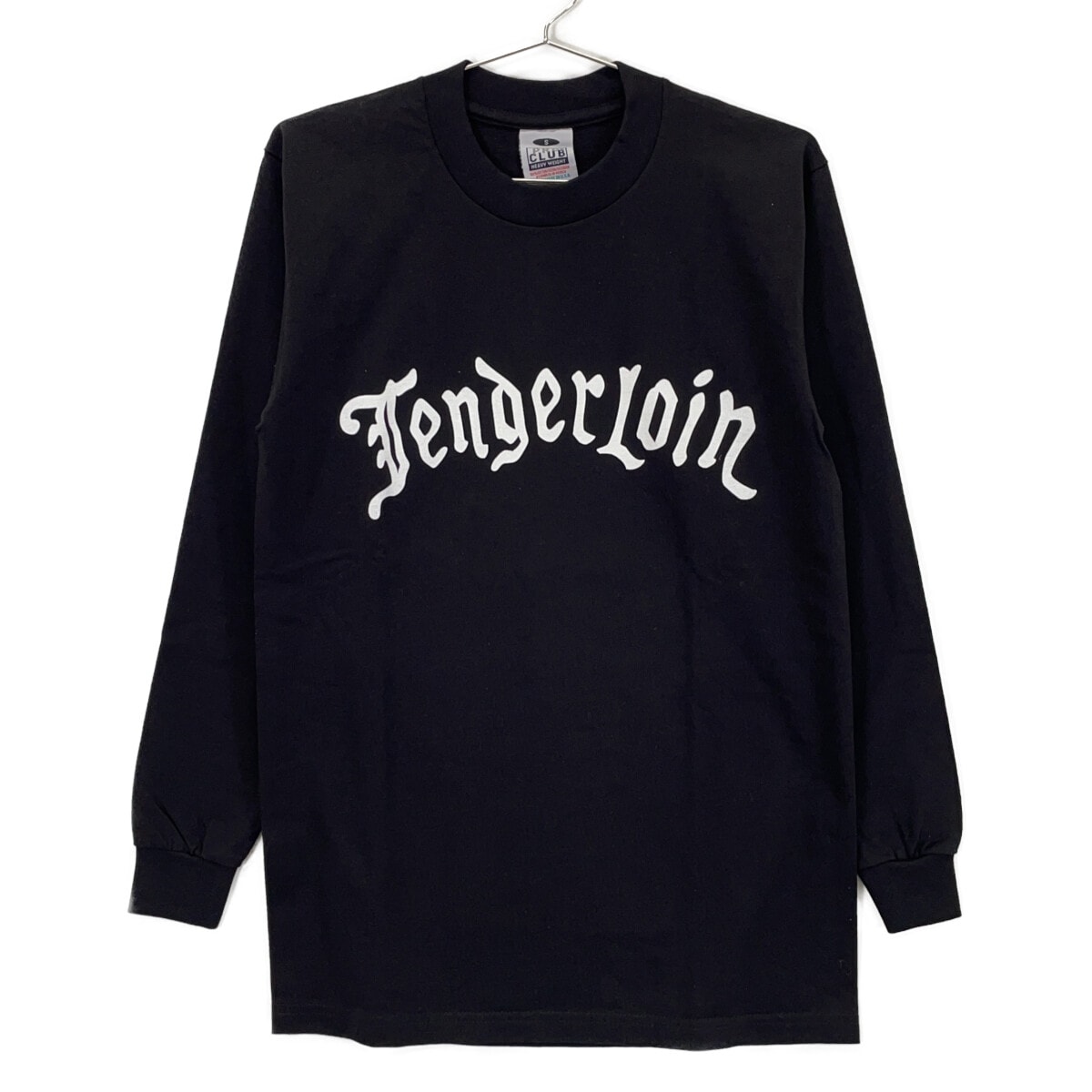 テンダーロイン 22SS ブラック×ホワイト コットン フロントロゴ Tee L/S OE ロングスリーブカットソー S