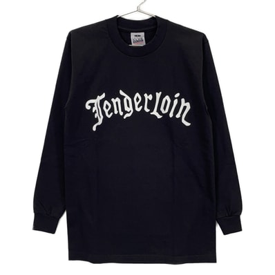 テンダーロイン 22SS ブラック×ホワイト コットン フロントロゴ Tee L/S OE ロングスリーブカットソー S