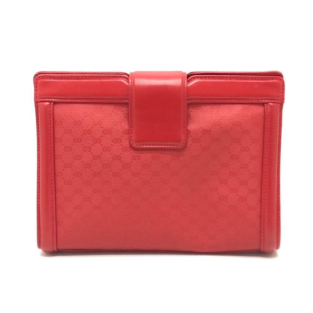 グッチ GUCCI GG柄 004-113-0364 オールドグッチ カバン 2WAY セカンドバッグ クラッチ ショルダーバッグ PVC/レザー レッド