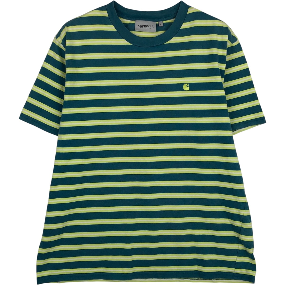 古着 カーハート Carhartt WORK IN PROGRESS 半袖 ボーダーTシャツ レディースL相当/eaa633984