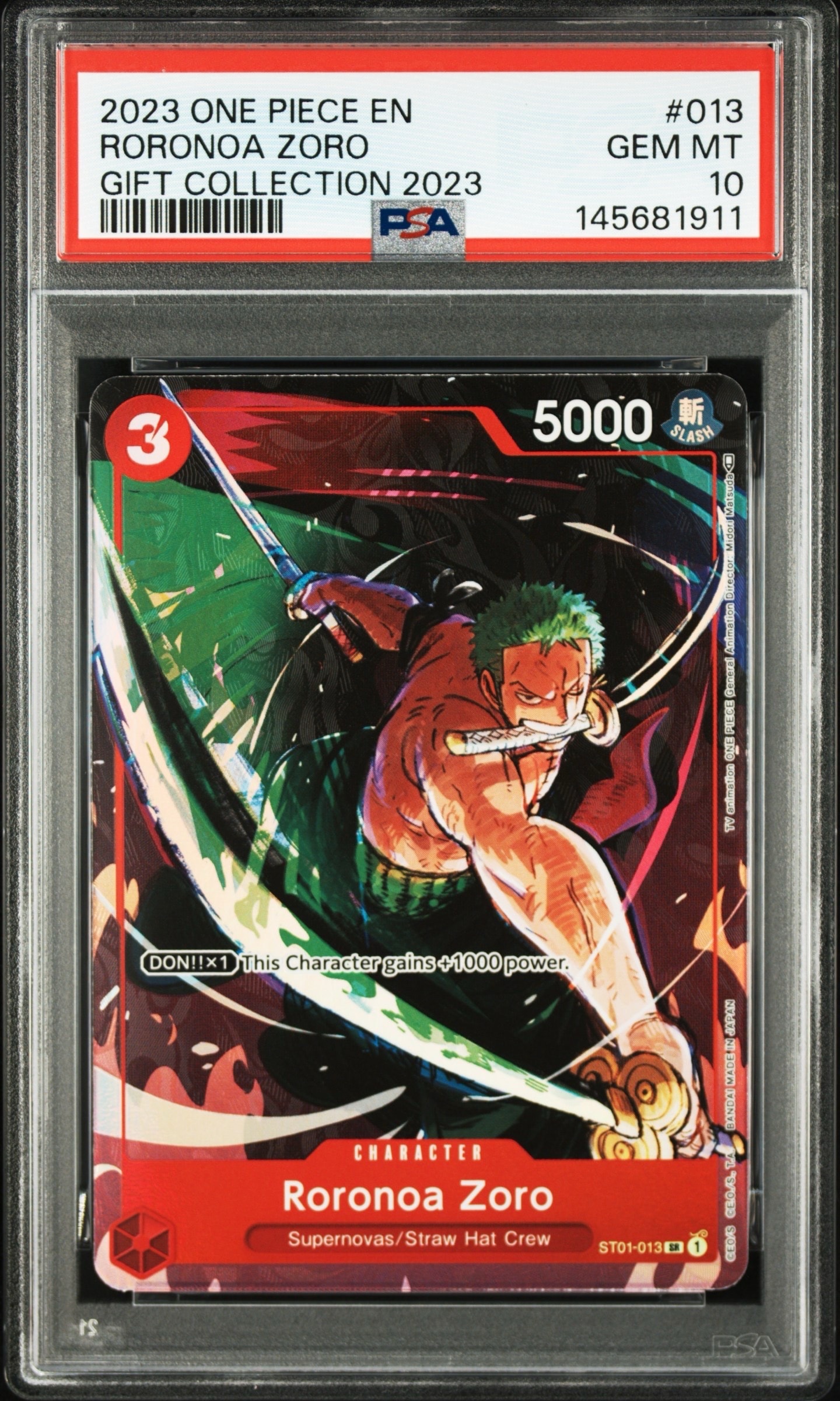 PSA10】ロロノア・ゾロ SR [ST01-013]【英語版】(トレジャーカップ