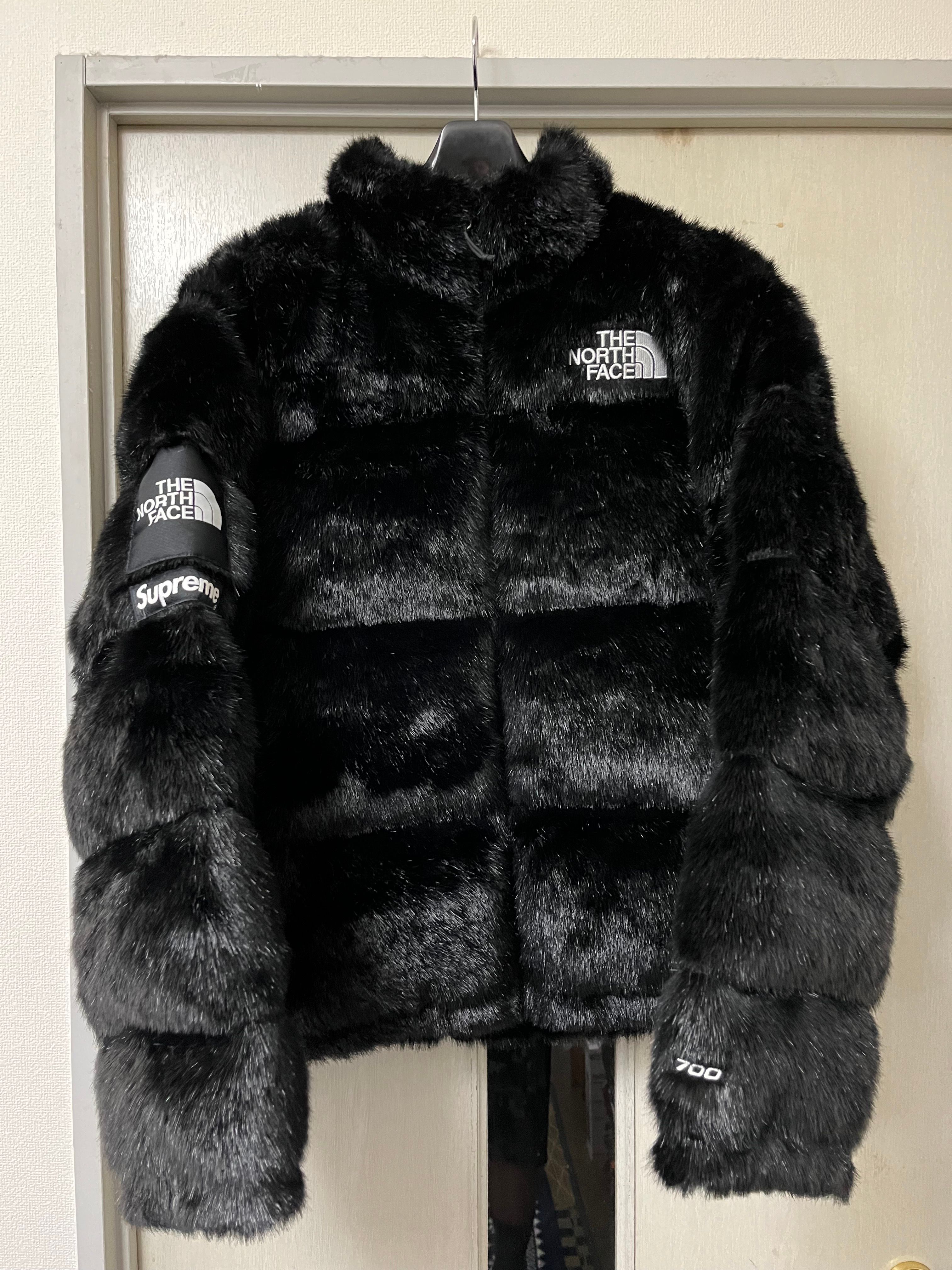 Supreme x The North Face Faux Fur Nuptse Jacket "Black"