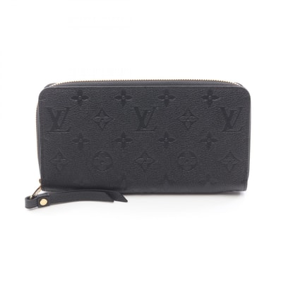 ルイ・ヴィトン LOUIS VUITTON ジッピーウォレット モノグラムアンプラント ノワール ラウンド長財布 財布 レザー レディース ブラック系 M61864 【中古】