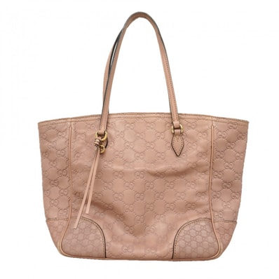 【6ee6218-k】グッチ トートバッグ グッチシマ 353119 レザー ピンク シャンパンゴールド金具【中古】レディース