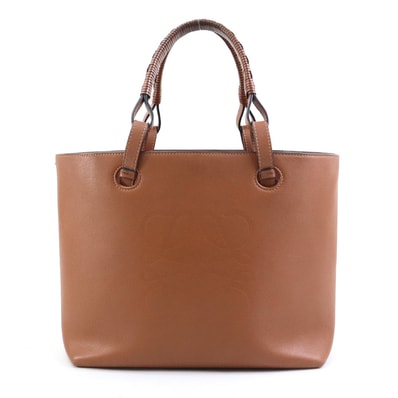 ロエベ LOEWE ハンドバッグ ショルダーバッグ アナグラム レザー ブラウン レディース【中古】 e60211k