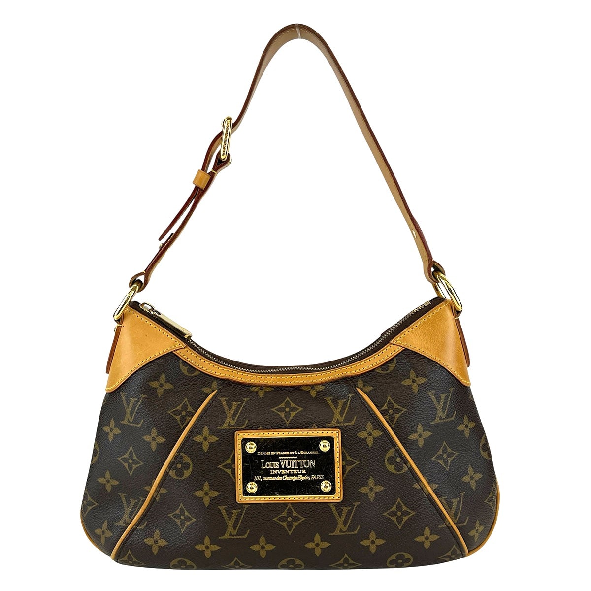 LOUIS VUITTON ルイ・ヴィトン テムズPM ワンショルダー ハンドバッグ ショルダーバッグ M56384 モノグラム ヌメ革 ブラウン  レディース【中古】