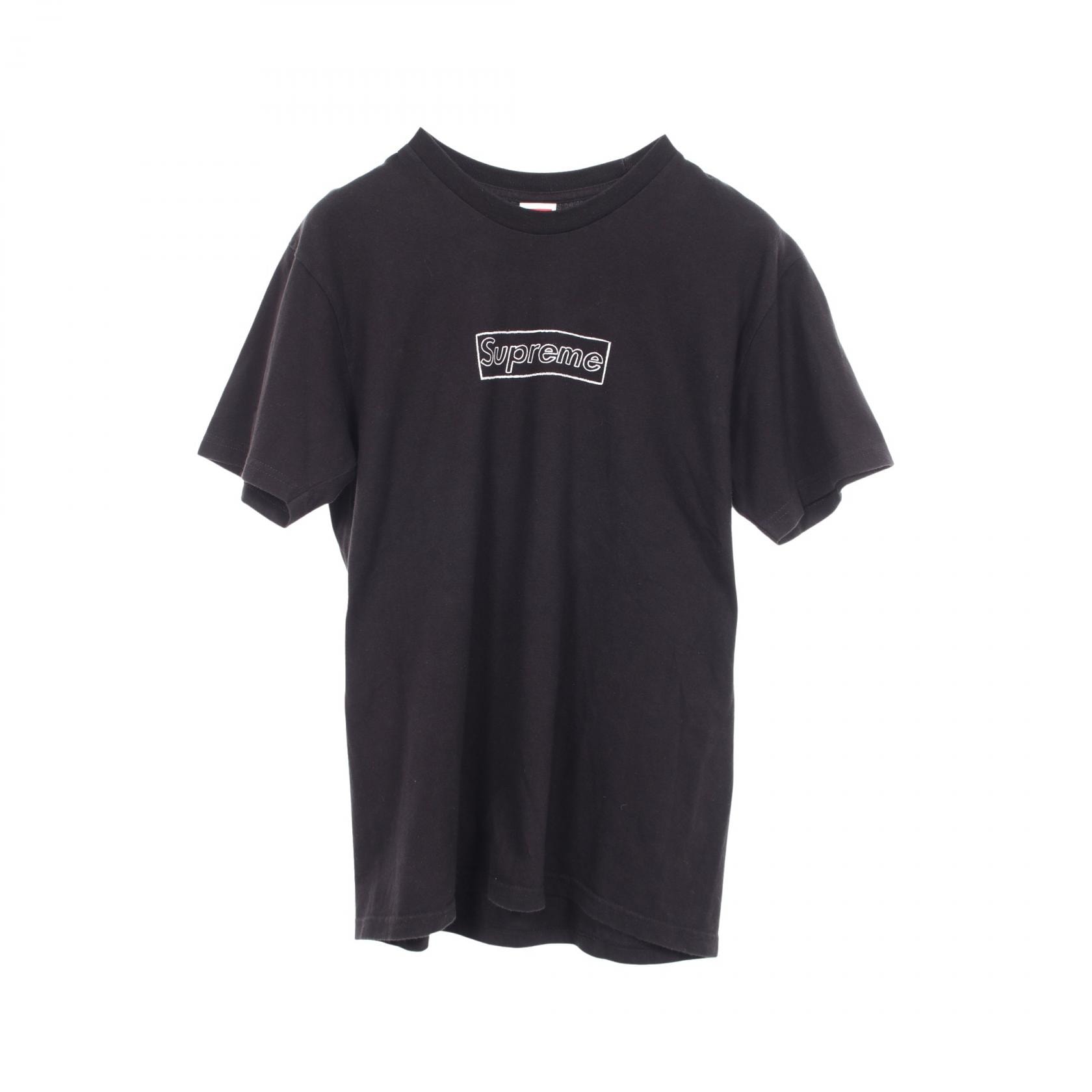 シュプリーム Supreme KAWS Chalk Logo Tee 半袖Tシャツ 衣料品 トップス コットン メンズ ブラック系 【中古】